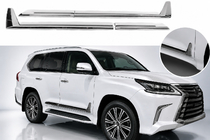 Lexus LX 500d/600 2022– F-Sport dörrlister vit+krom (set 4 st, ABS) foto 1