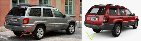 Jeep Grand Cherokee WJ 1999–2004 Stänkskydd Premium (4 st) foto 3