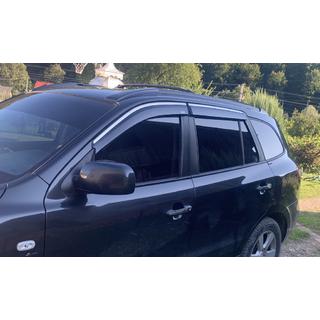 Vindavvisare med kromlist (4 st, Niken) Hyundai Santa Fe 2 2006–2012 foto 1
