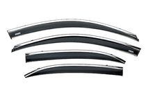 Chevrolet Malibu 2011–2018 Vindavvisare med kromlist (4 st, Niken) foto 2