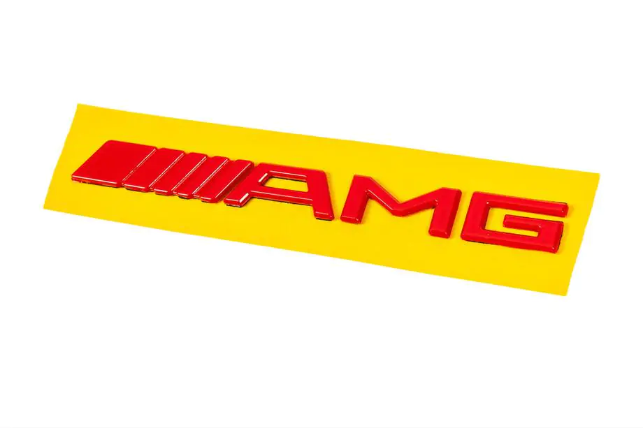 Mercedes-Benz AMG-emblem (20 cm, ABS, röd) Image