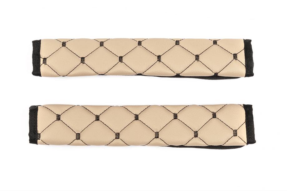 ECO bältkuddar (2 st., beige med svart söm) Foto 5