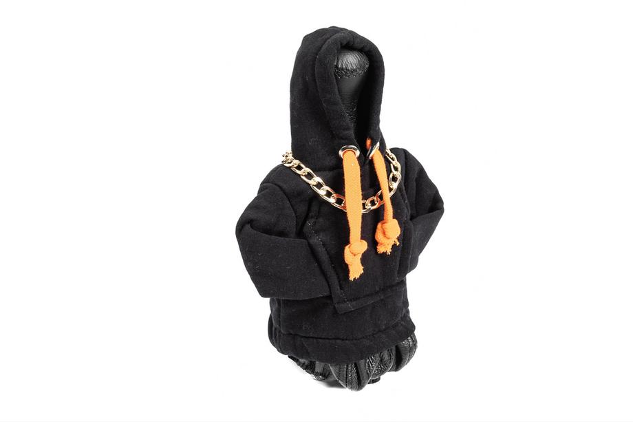 Hoodie-stil växelspaksskydd (Svart, orange snörning) Foto 3