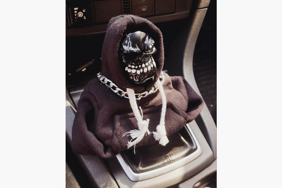 Hoodie-växelspaksdamask (svart, vit snodd) Foto 5