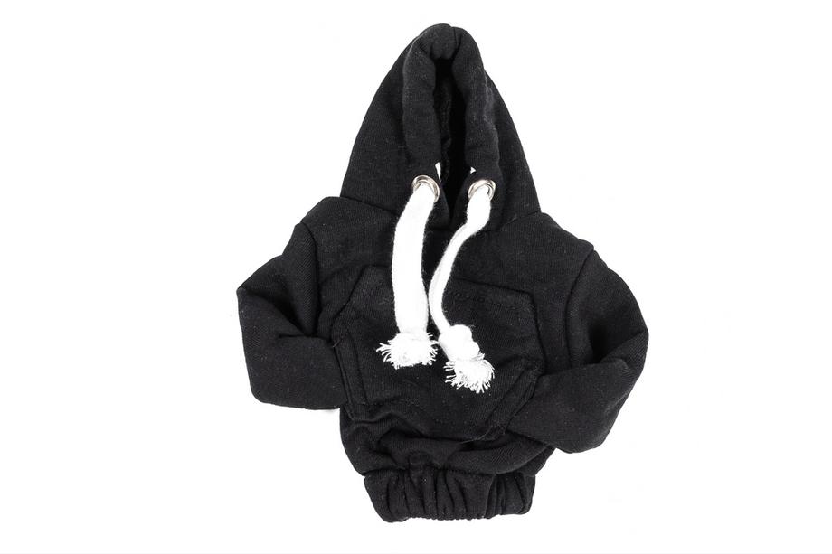 Hoodie-växelspaksdamask (svart, vit snodd) Foto 3