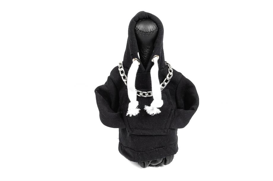 Hoodie-växelspaksdamask (svart, vit snodd) Foto 1