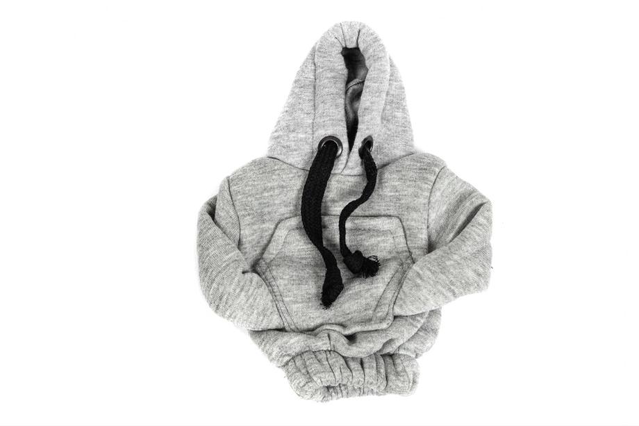 Växelspaksöverdrag i hoodie-stil (grå, svart snöre) Foto 2