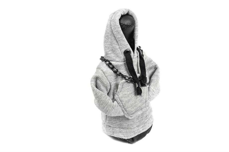 Växelspaksöverdrag i hoodie-stil (grå, svart snöre) Foto 3