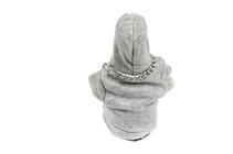 Växelspaksmanschett hoodie (grå, vinröd snodd) foto 4