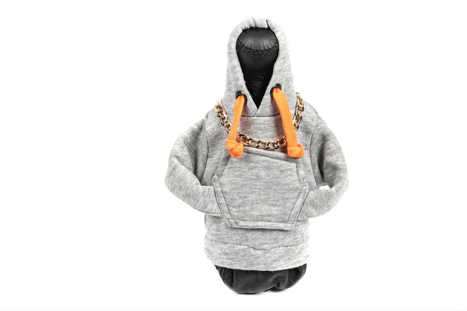 Hoodie-växelspakskydd (grå, orange snöre) Foto 1