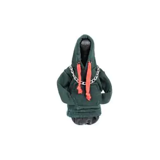 Hoodie-överdrag till växelspak (grön, röd dragsko) foto 1