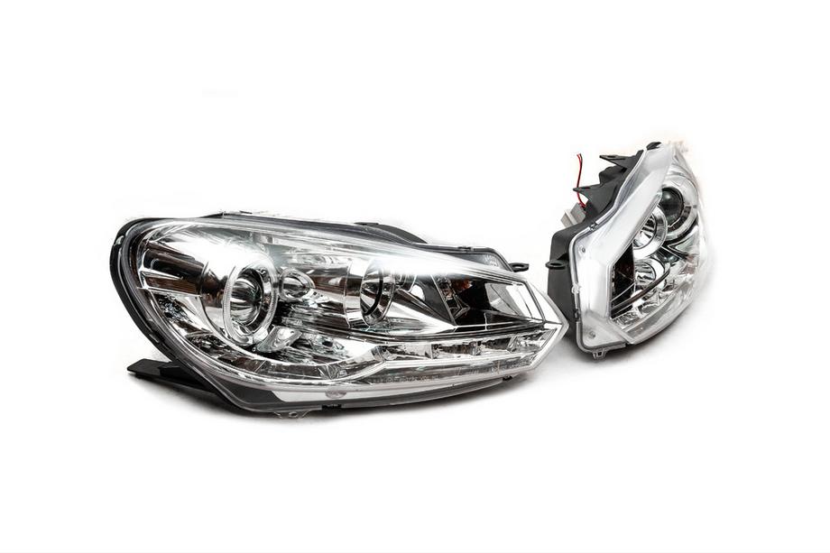 Volkswagen Golf 6 2008–2014 Strålkastare fram Silver (2 st, LED) Foto 3