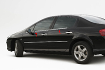 Peugeot 407 2004–2011 Yttre kromlister runt rutorna (4 st, rostfritt stål) OmsaLine – italienskt rostfritt stål foto 1