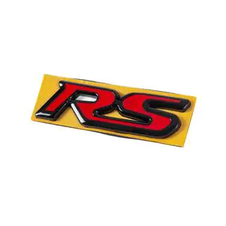 RS emblem röd/svart (95 mm x 25 mm) foto 2