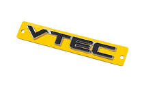 Honda VTEC-emblem svart med krom (110x15 mm) foto 2