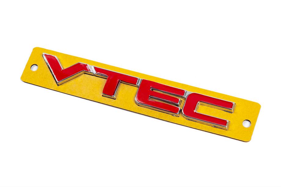 Honda VTEC-emblem röd med krom (110 x 15 mm) Foto 2