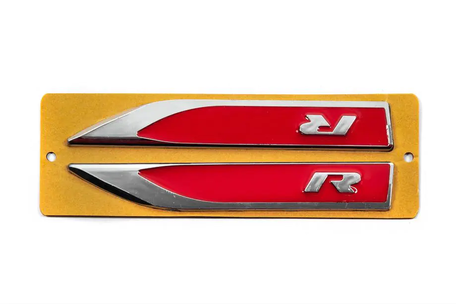 Sidolister R röd/krom (145 x 22 mm) Image