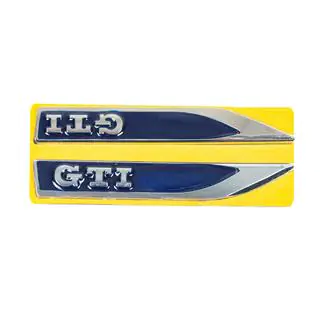 Sidolister GTI blå/krom (145 x 22 mm)