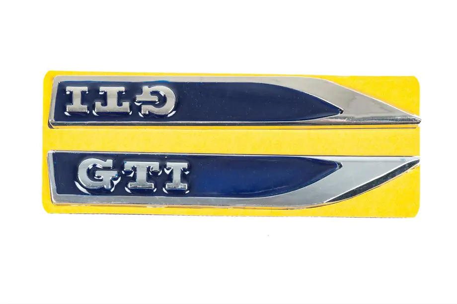 Sidolister GTI blå/krom (145 x 22 mm) Foto 1