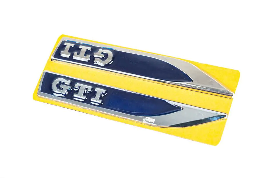 Sidolister GTI blå/krom (145 x 22 mm) Foto 2