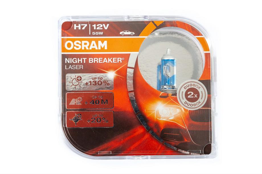 Osram H7 55W Night Breaker Laser 130% 64210NBL strålkastarlampa Foto 1