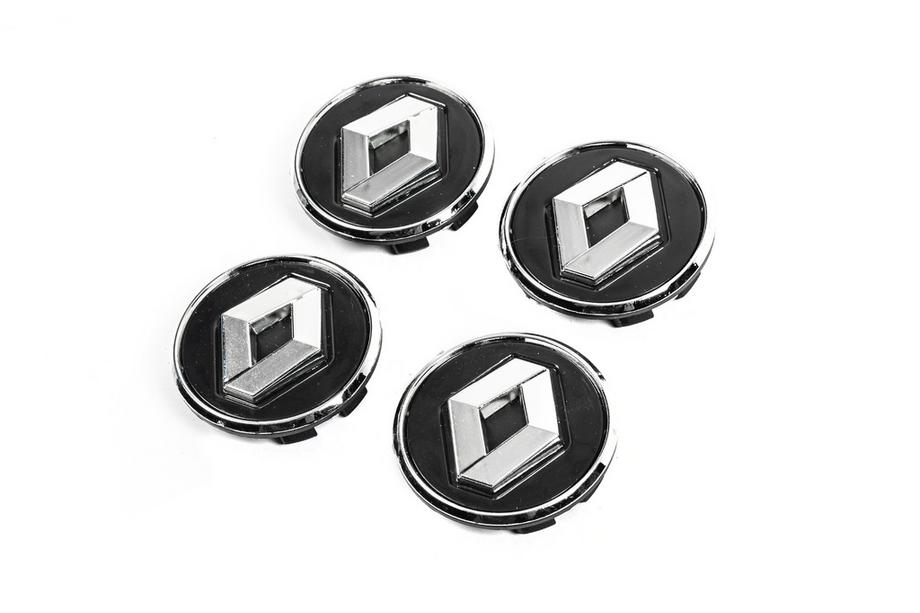 Renault Fälgcentrumkåpor svarta med ring 81568 (57 mm till 49 mm, 4 st) Foto 1