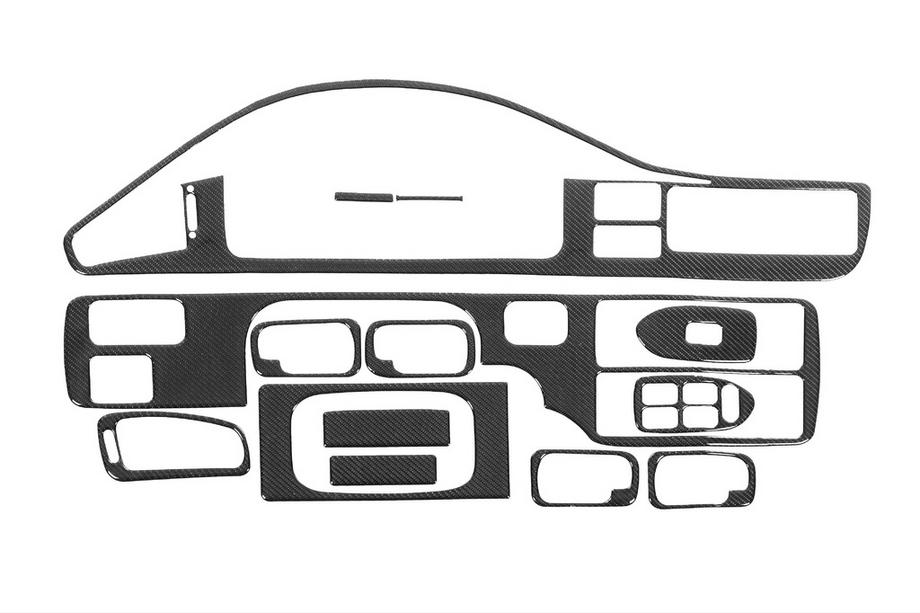 Honda Civic 1991–1995 Instrumentpanelslister (Meric) Aluminium Image