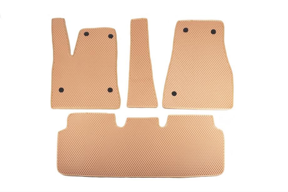 Tesla Model S 2012– EVA bilmattor (2012-2021, beige) Image