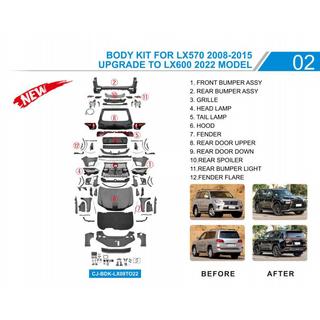 Facelift-kit för LX600 Lexus LX570/450d 2008–2022 foto 2