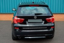 BMW X3 F25 2011–2018 Bakre stötfångarskydd i rostfritt stål OmsaLine (blank, rostfri) foto 3