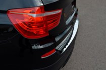BMW X3 F25 2011–2018 Bakre stötfångarskydd i rostfritt stål OmsaLine (blank, rostfri) foto 6