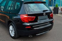 BMW X3 F25 2011–2018 Bakre stötfångarskydd i rostfritt stål OmsaLine (blank, rostfri) foto 5