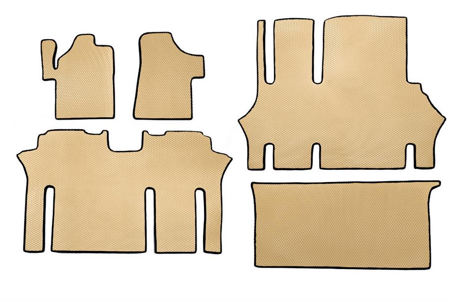 Mercedes Vito W639 2004–2014 EVA V2 bilmattor (endast avhämtning, komplett set för kupén, beige) Foto 2