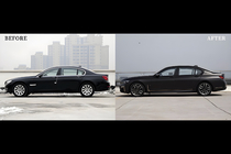 BMW 7-serien F01/F02 2008–2015 Restylingkit för G12 M760 (med byte av bagagelucka och bakskärmar) foto 132