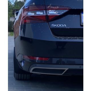 Carmos stötfångarändstycken (3 st, rostfritt stål) Skoda Superb 2015–2024 foto 2