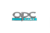 Opel Metall emblem till baklucka OPC Line (krom+blå) foto 2