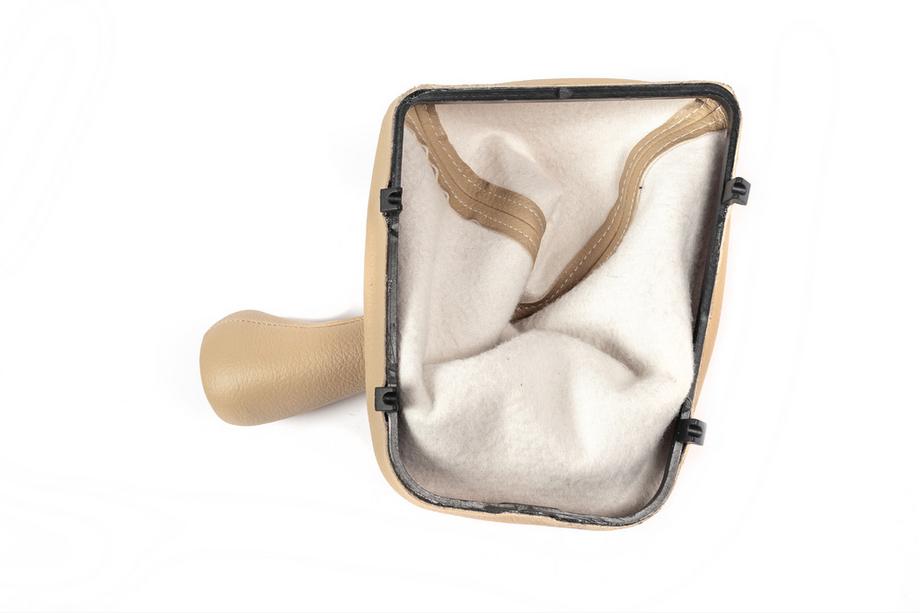 BMW 3-serie E46 1998–2006 Växelspaksdamask + växelknopp OEM (beige) Foto 3