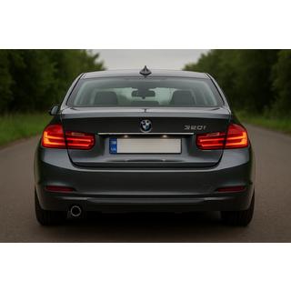 List ovanför registreringsskylten (rostfritt stål) BMW 3-serien F30/F31 2012–2019 foto 1