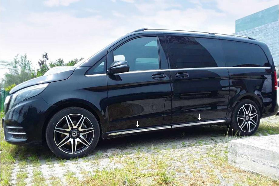 Mercedes Vito/V-klass W447 2014– Tröskellister i rostfritt stål (4 st.) Image
