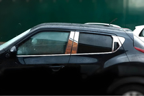 Nissan Juke 2010–2019 Omsa Line dörrstolpslister (6 st, rostfritt stål) foto 1