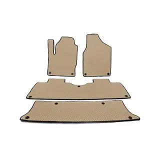 EVA-bilmattor (3 rader, beige) Seat Alhambra 1996–2010 foto 1