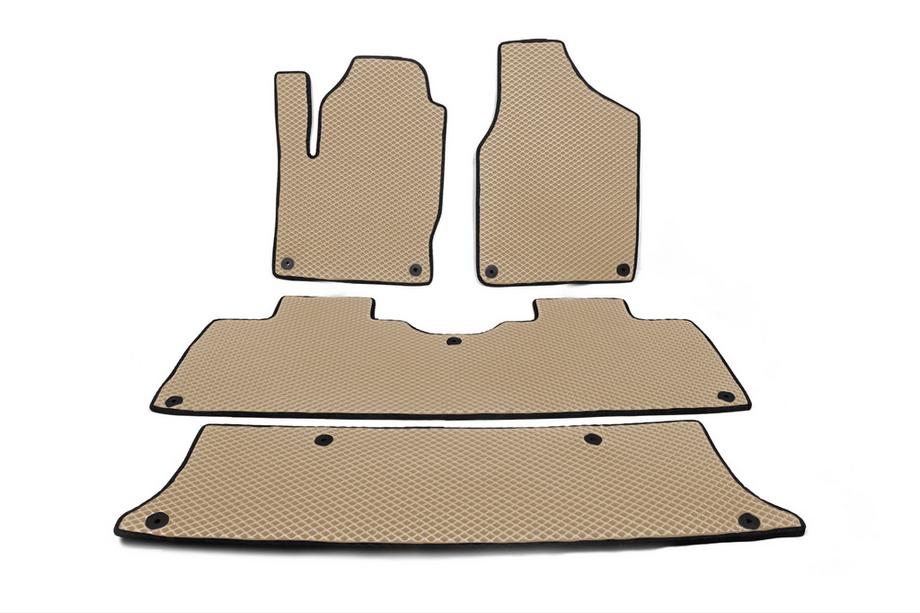 Seat Alhambra 1996–2010 EVA-bilmattor (3 rader, beige) Image