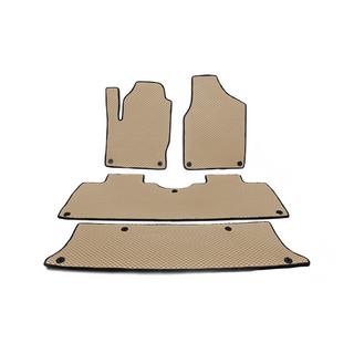 EVA-bilmattor (3 rader, beige)