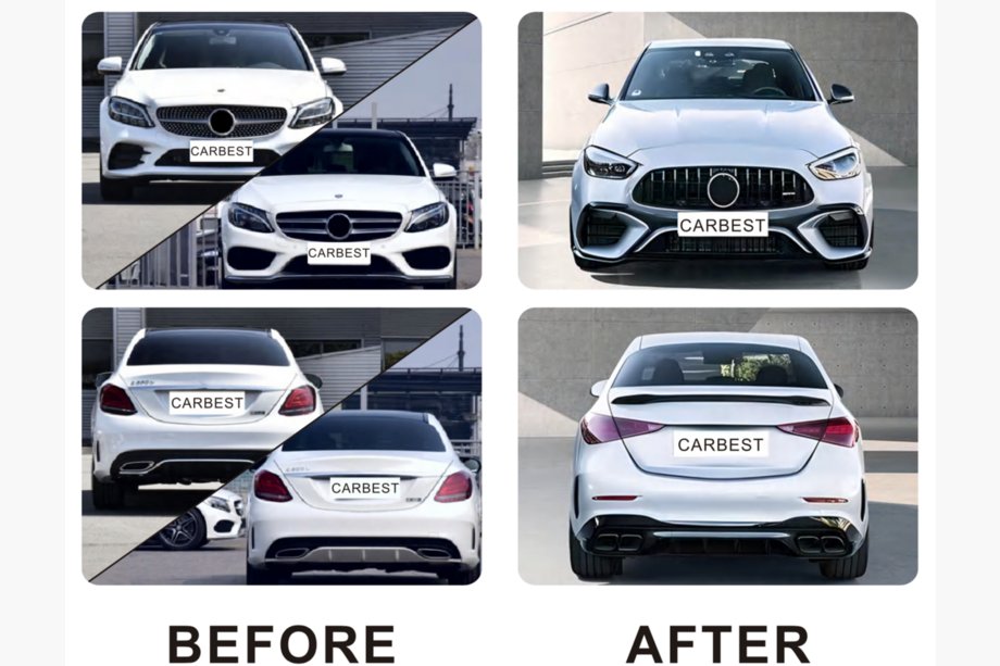 Mercedes C-class W205 2014–2021 Restylingkit till W206 AMG Foto 2