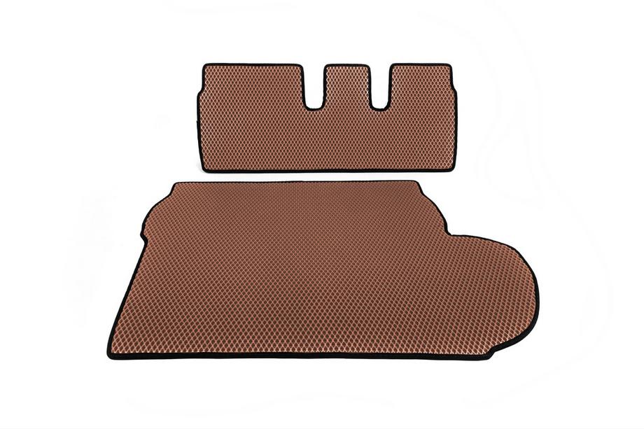 Mitsubishi Outlander 2006–2012 Bagagerumsmatta (EVA, brun) 7-sitsig Image