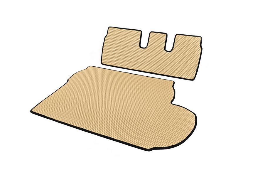 Mitsubishi Outlander 2006–2012 Bagagerumsmatta (EVA, beige) 7-sitsig Utan subwoofer Foto 2