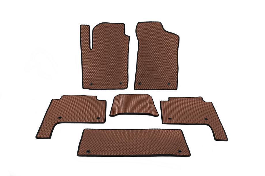 Nissan Patrol Y62 2010–2024 Kupémattor 3 rader (EVA, brun) Image