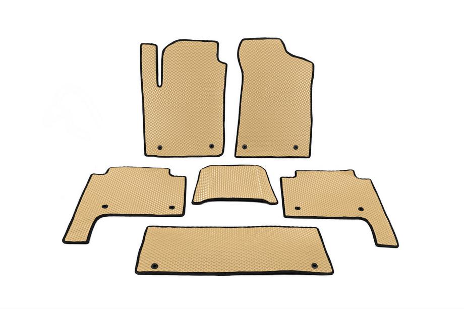 Nissan Patrol Y62 2010–2024 Kupémattor 3 rader (EVA, beige) Image