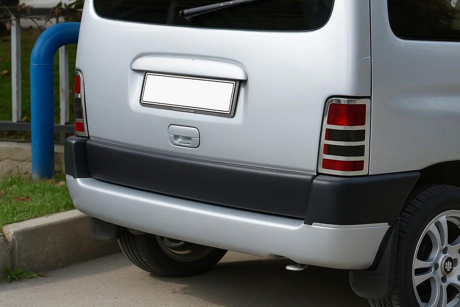 Peugeot Partner 1996–2008 Bromsljusramar (2 st, rostfritt stål) OmsaLine – italienskt rostfritt stål Image