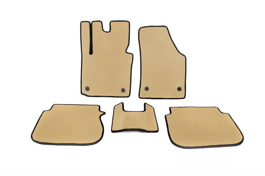Volkswagen Caddy 2004–2010 EVA bilmattor (Beige) 2 st, fram Image